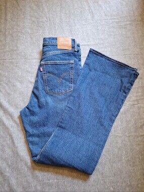 Levi's Ribcage Boot  Blue Denim Jeans 28×33